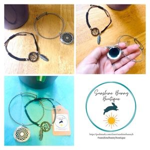 NWT Dream Catcher & Oil Diffuser Bracelet Set